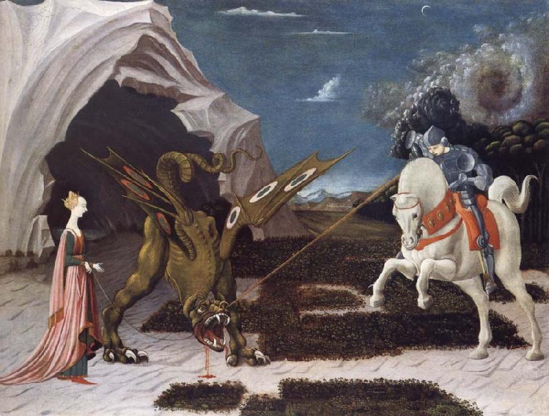 Paolo Ucello Saint George,the Princess and the Dragon Germany oil painting art